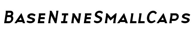 BaseNineSmallCaps Font Image