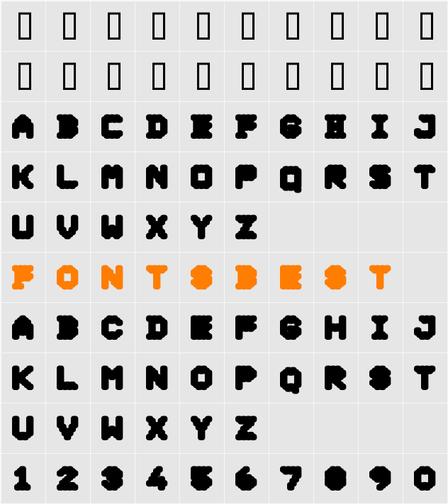 DS Ticket85 Character Map