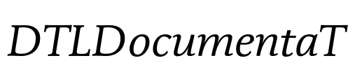 DTLDocumentaT Font Image