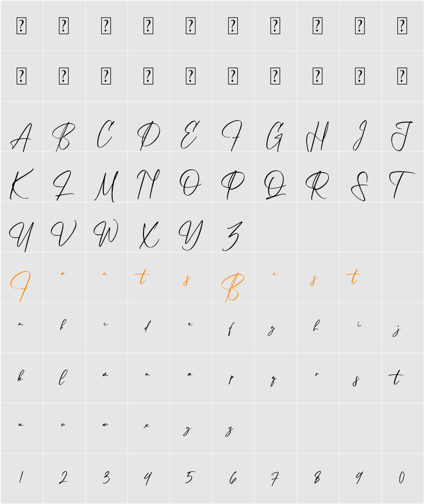 Brittanyhustle Character Map