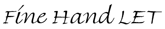 Fine Hand LET Font Image