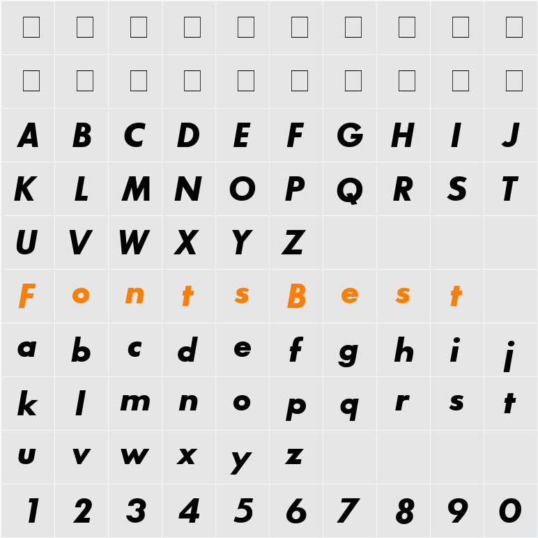 Aventura Heavy Character Map