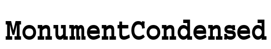 MonumentCondensed Font Image