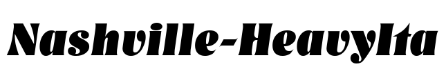 Nashville-HeavyIta Font Image