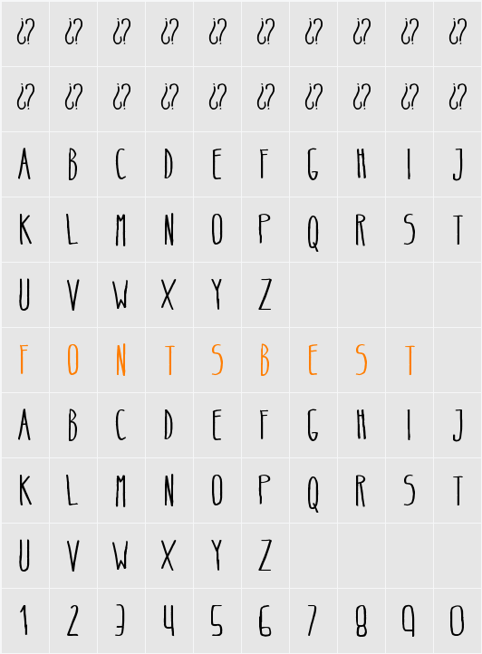 Belta Regular Character Map