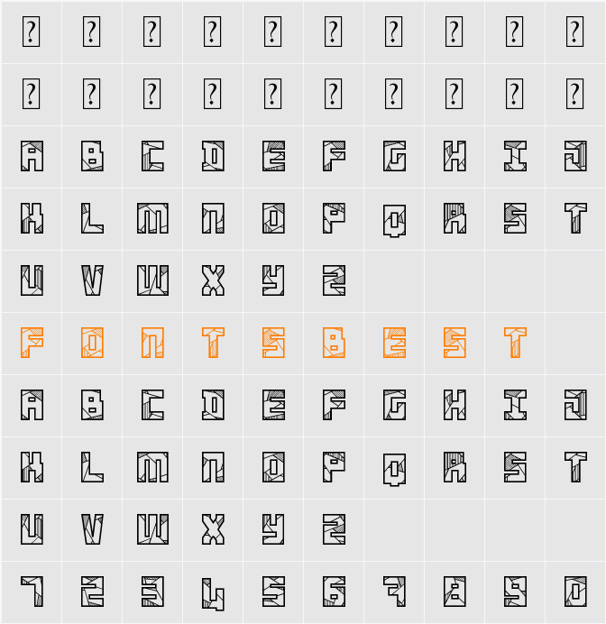 Basscrw Character Map