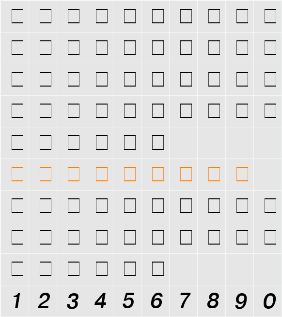 CyrillicHelv Character Map