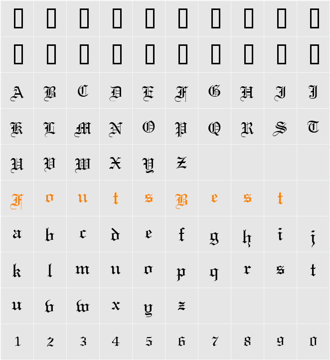 DSN WiSaKa Character Map