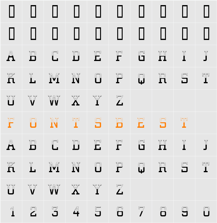 a_CityNovaTitulB&WLt Character Map