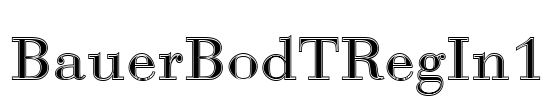 BauerBodTRegIn1 Font Image