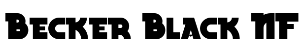 Becker Black NF Font Image