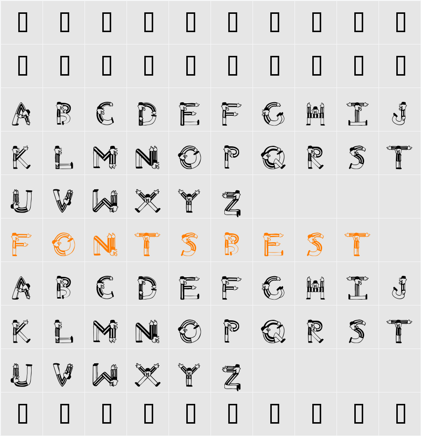 Arbitre Character Map