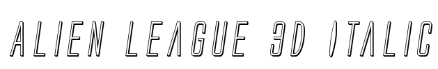Alien League 3D Italic