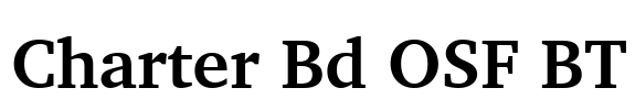 Charter Bd OSF BT Font Image