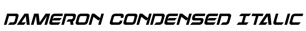 Dameron Condensed Italic Font Image