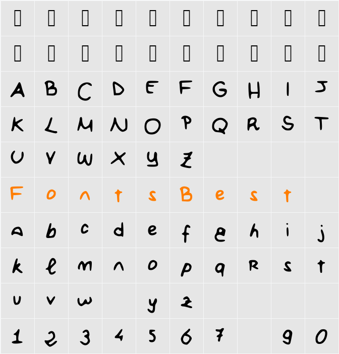 BKappa93 Character Map