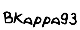 BKappa93 Font Image