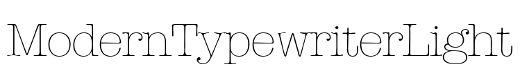 ModernTypewriterLight