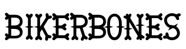 BikerBones Font Image