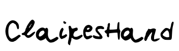 ClairesHand Font Image