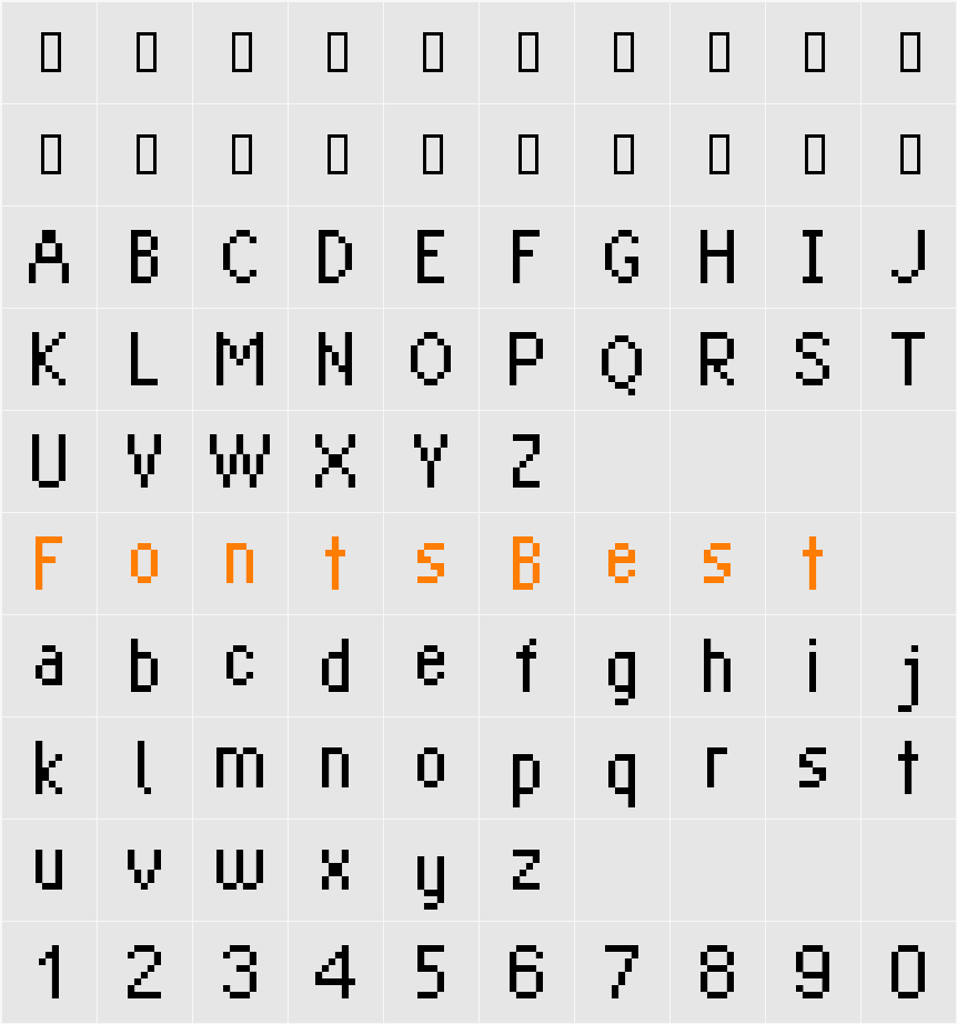 Munica Extended Character Map