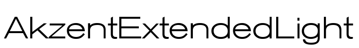 AkzentExtendedLight Font Image