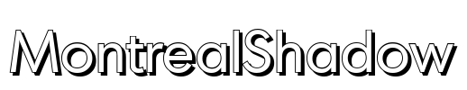MontrealShadow Font Image