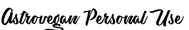 Astrovegan Personal Use Font Image