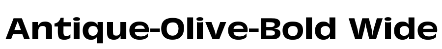 Antique-Olive-Bold Wide Font Image