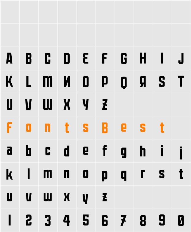 Moshka Character Map
