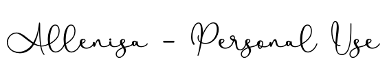 Allenisa - Personal Use Font Image