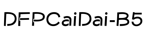DFPCaiDai-B5 Font Image