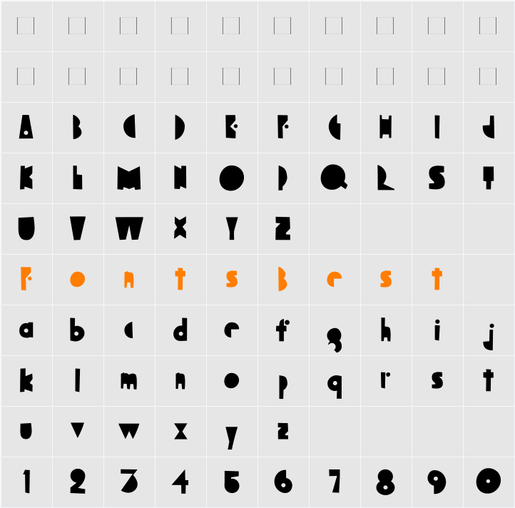 BagaglioFlat Character Map