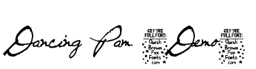 Dancing Pam (Demo) Font Image