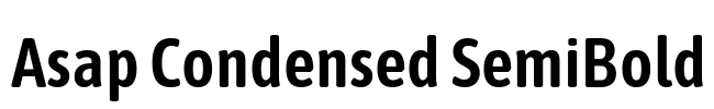 Asap Condensed SemiBold Font Image