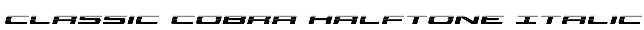 Classic Cobra Halftone Italic Font Image