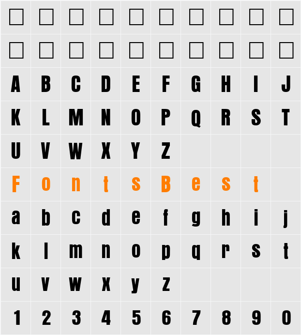 Auckland Character Map
