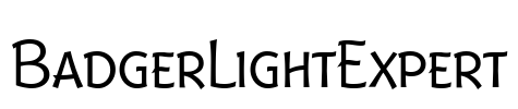 BadgerLightExpert Font Image