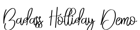 Badass Holliday Demo Font Image