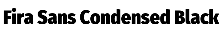 Fira Sans Condensed Black Font Image