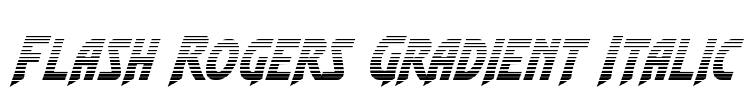 Flash Rogers Gradient Italic Font Image