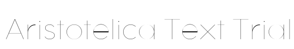 Aristotelica Text Trial Font Image