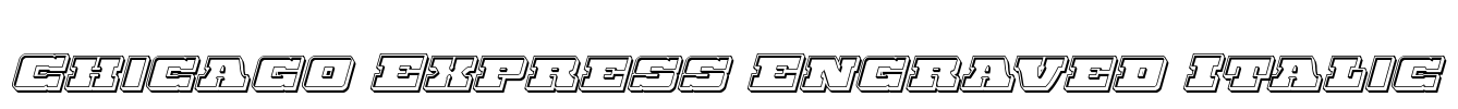Chicago Express Engraved Italic Font Image