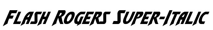 Flash Rogers Super-Italic Font Image