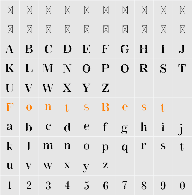 Actu Character Map