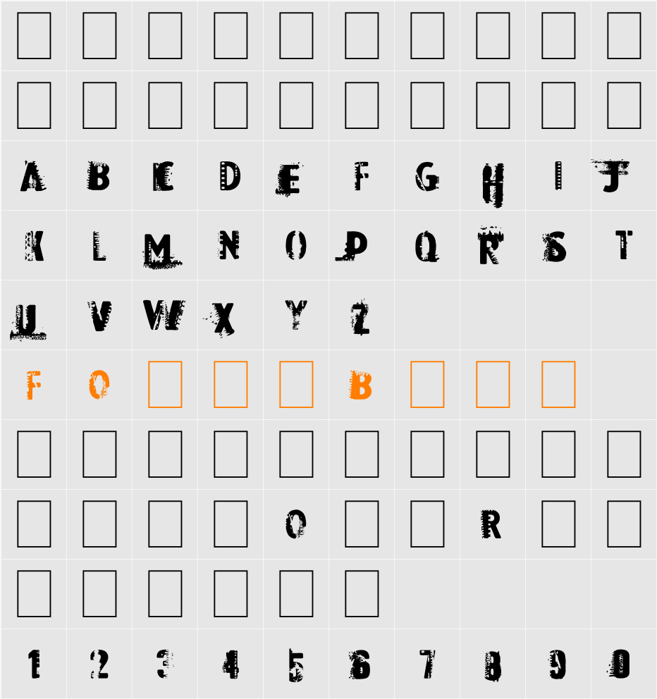 Dark Room Character Map