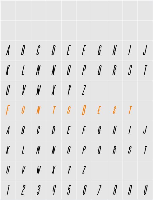 SF Movie Poster Condensed Character Map