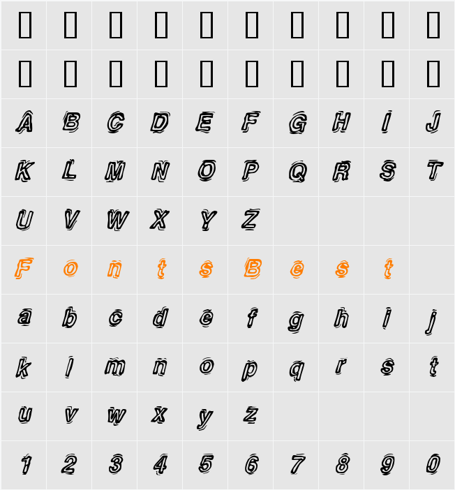 Motherlode Stripped AOE Character Map
