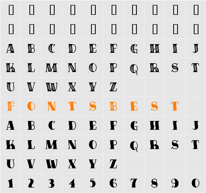FiveOhOne Character Map