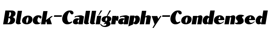 Block-Calligraphy-Condensed Font Image
